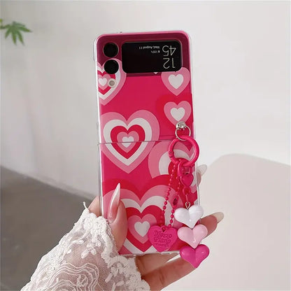 Love Heart Pendant Gradient Case - Samsung