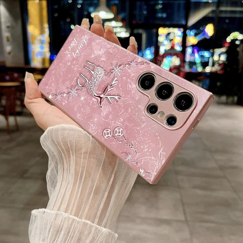 Diamond Blush Deer Case - Samsung