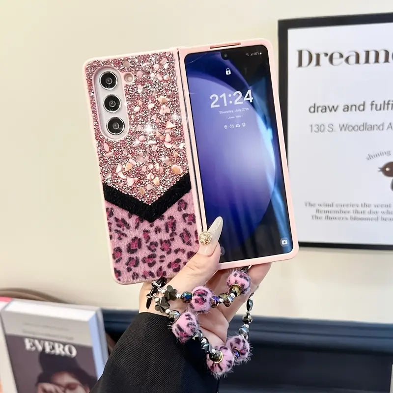 Glam Leopard Spark Phone Case - Samsung