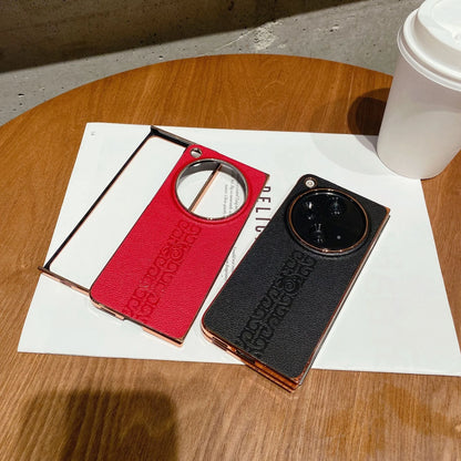 OnePlus Open Refined Electroplated Leather Case