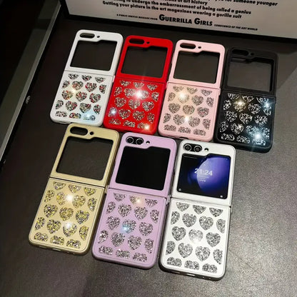 Radiant Shiny Diamond Heart Case - Samsung
