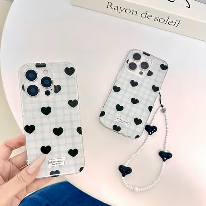 Chic Aesthetic Heart Pattern Phone Case