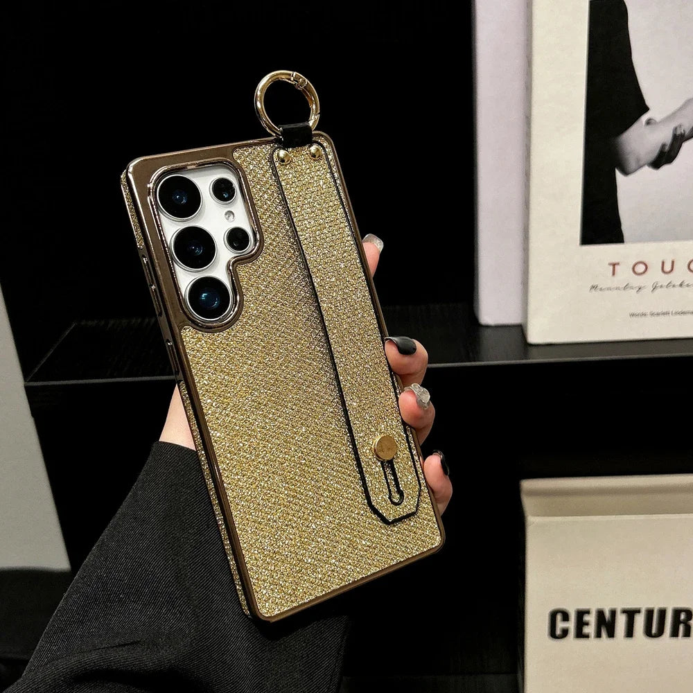 Glam Shimmer Hand Strap Case