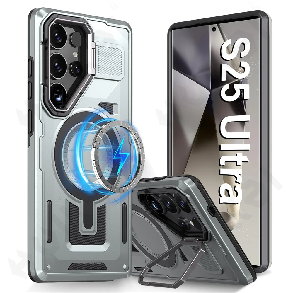 Military Grade Built-In-Camera Stand Cover Case-Samsung