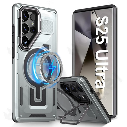 Military Grade Built-In-Camera Stand Cover Case-Samsung