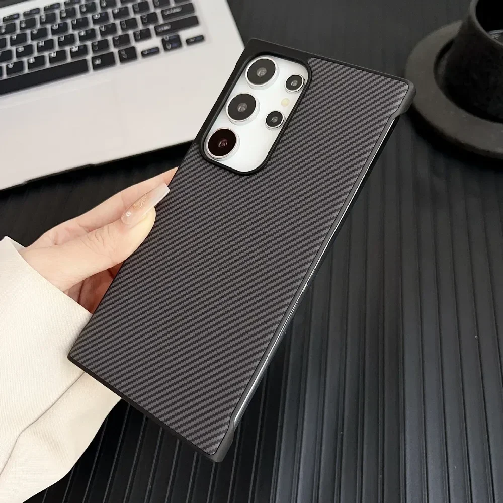 Carbon Fiber Leather Phone Case - Samsung