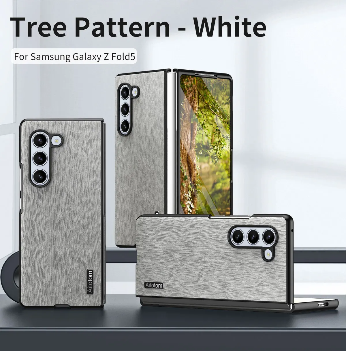 Galaxy Z Fold6 - Tree Texture Business Foldable Back Cover