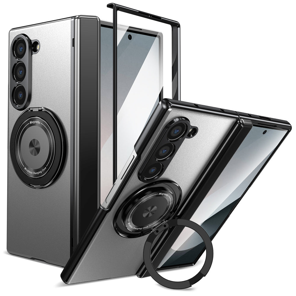 Galaxy Z Fold6 Elegant Magnetic Ring Holder Case