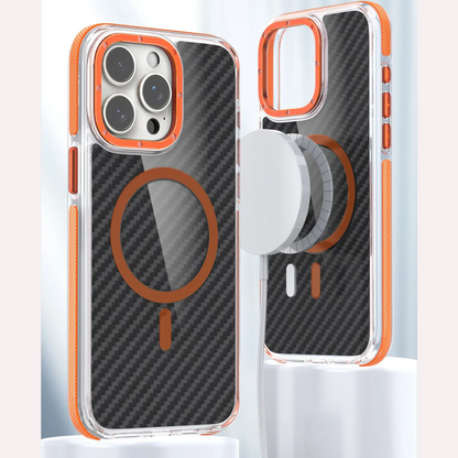 Sleek Carbon Fiber Transparent Case - iPhone