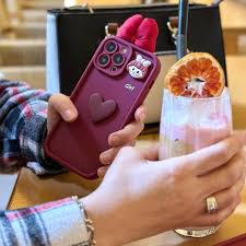 Chic Red 3D Bow And Heart Case