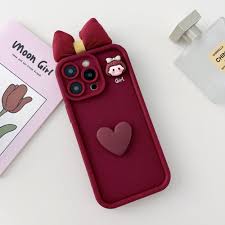Chic Red 3D Bow And Heart Case