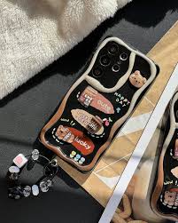 Cute 3D Bear Coffee Puffy Phone Case - Samsung