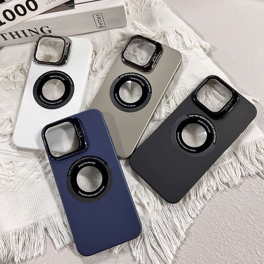 Matte Metal Lens Shield Magnetic Case - iPhone