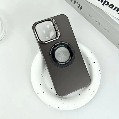 Matte Metal Lens Shield Magnetic Case - iPhone