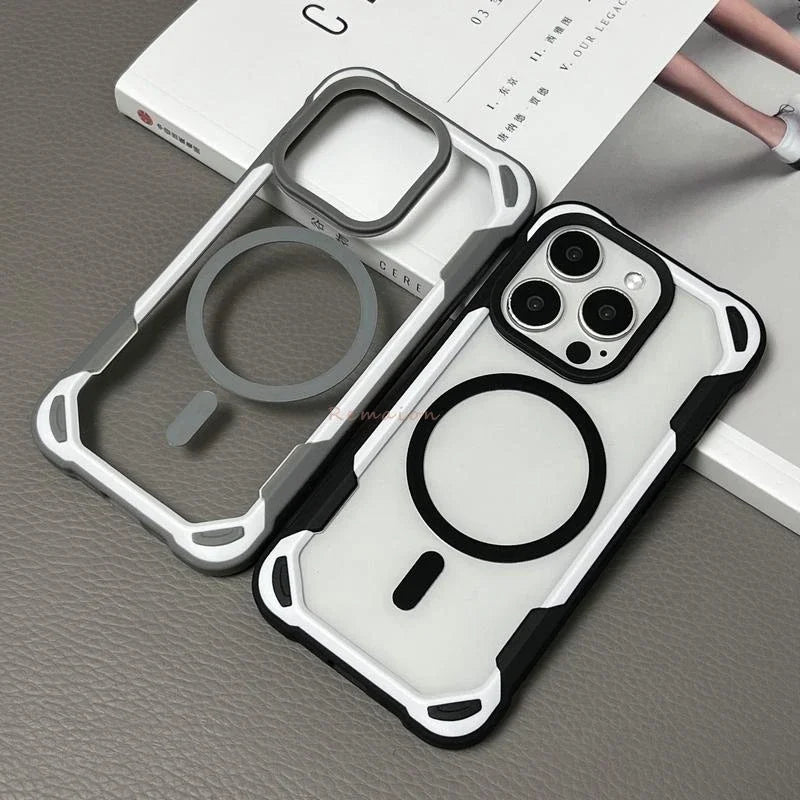 Heavy Duty Anti-Fall Armor Clear Case - iPhone