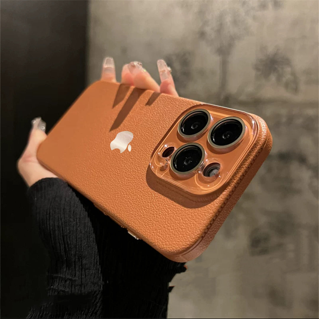 Classic Luxe Litchi Leather Case - iPhone