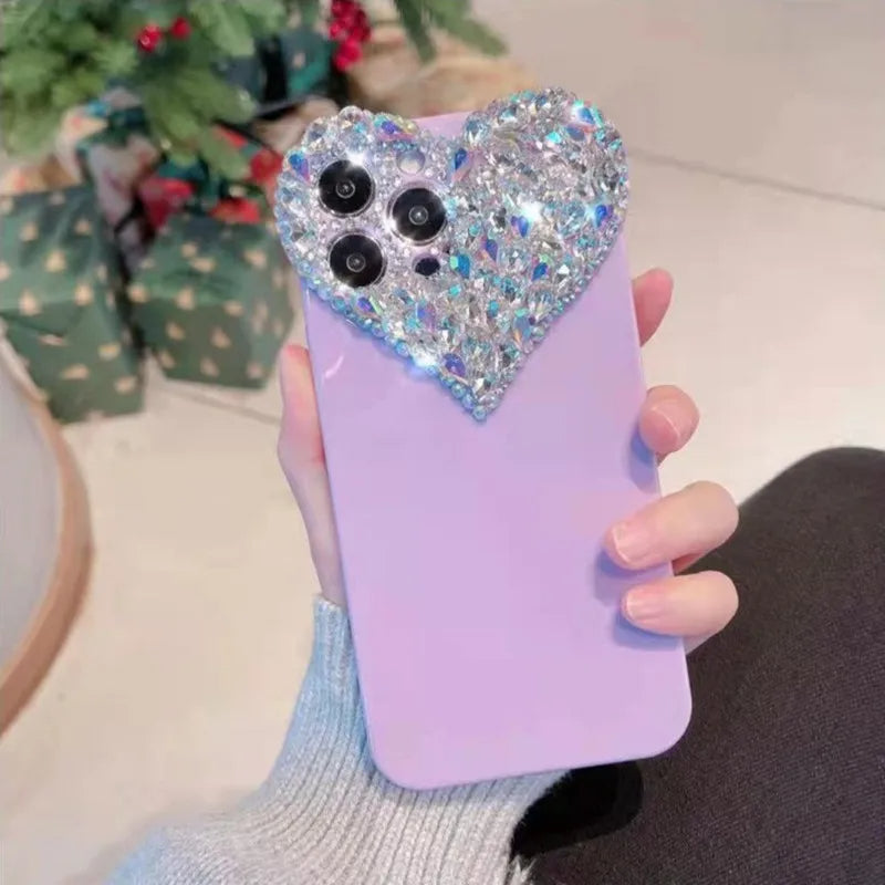 Luxury Heart Diamond Phone Case