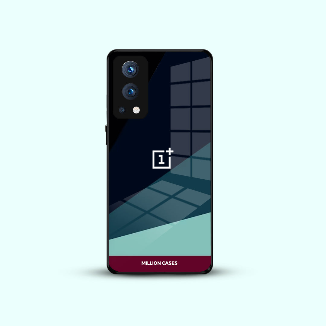 Color Striped Pattern Glass Back Case - OnePlus