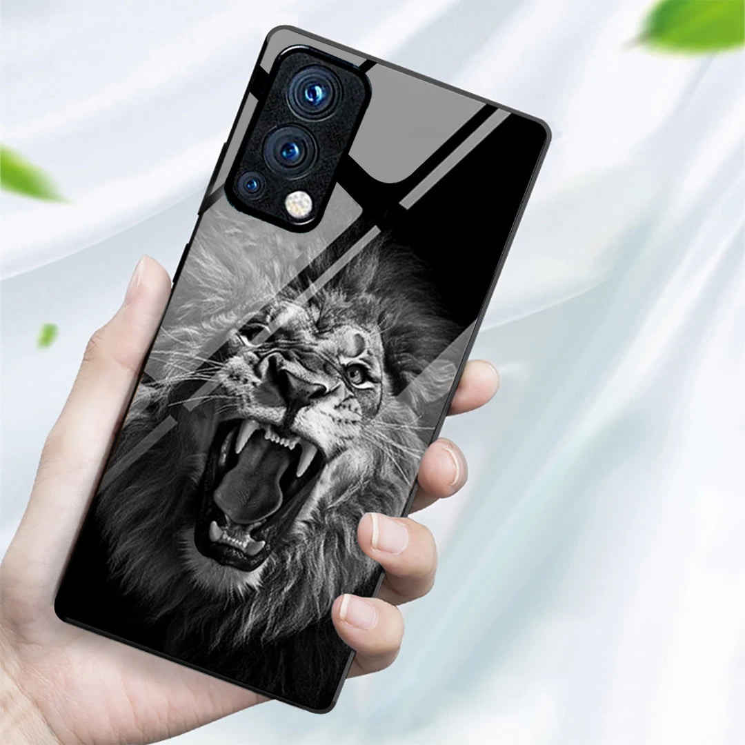 Crystal Premium Lion Pattern Glass Case - OnePlus