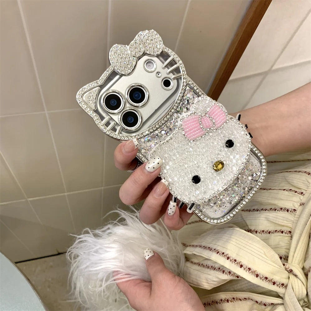 Bling Babe Crystal Bow Kitty Case