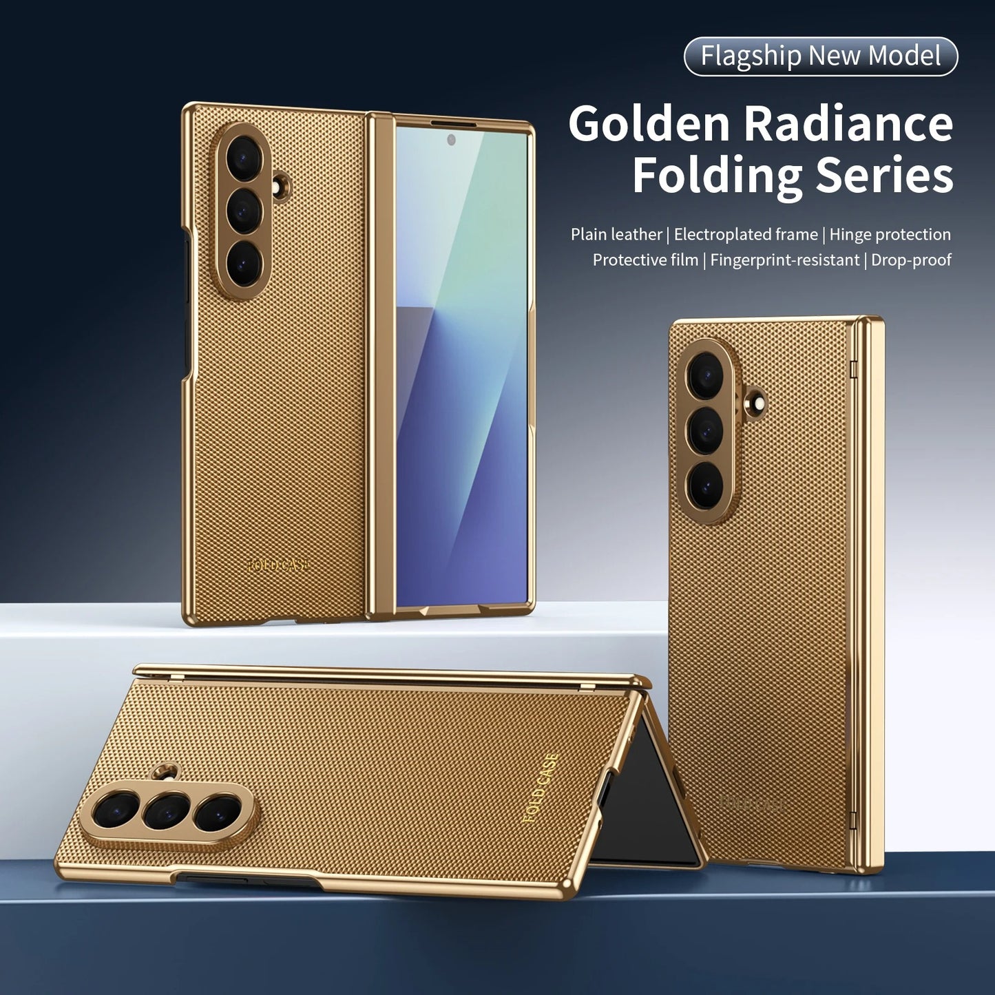 Galaxy Z Fold Series Luxury Anti Fingerprint Electroplated Armor Case