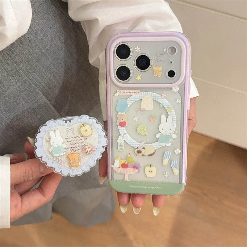Whimsical Picnic Garden Bunny Case