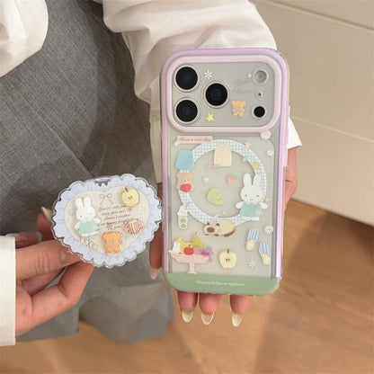 Whimsical Picnic Garden Bunny Case
