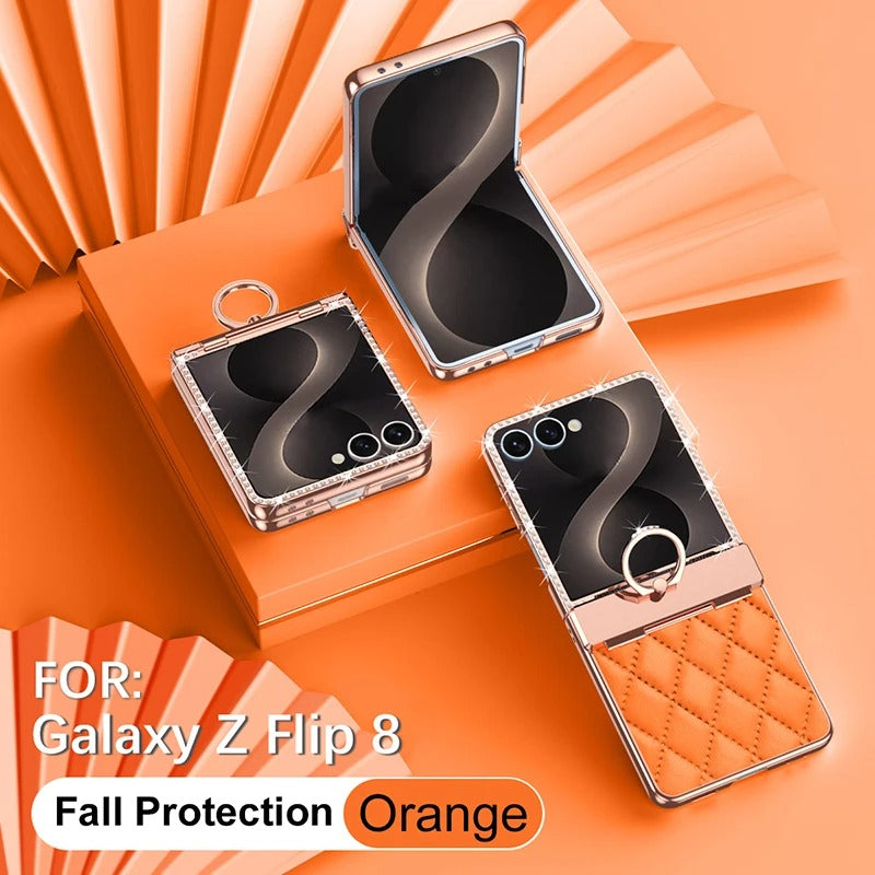 Galaxy Z Flip Series Diamond Regent Spark Ring Case