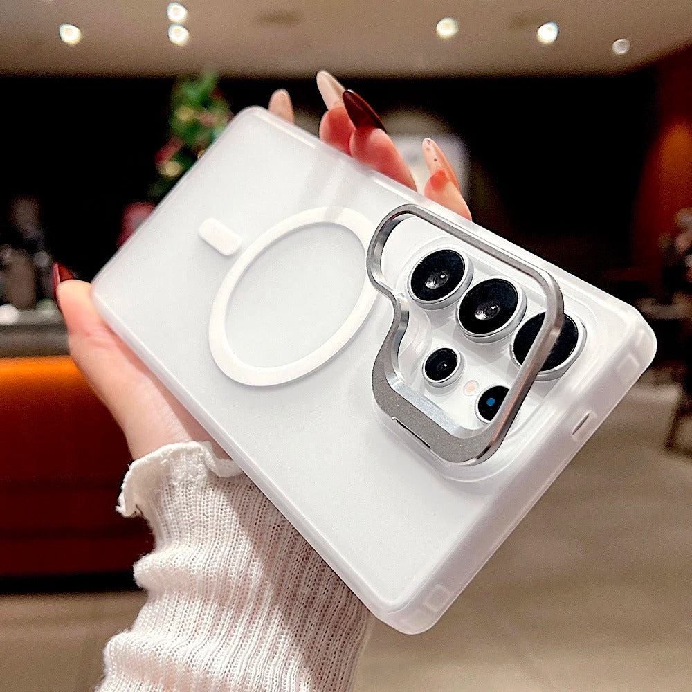 Hybrid Frost Camera Stand Magsafe Case