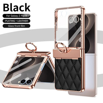 Galaxy Z Flip Series Diamond Regent Spark Ring Case