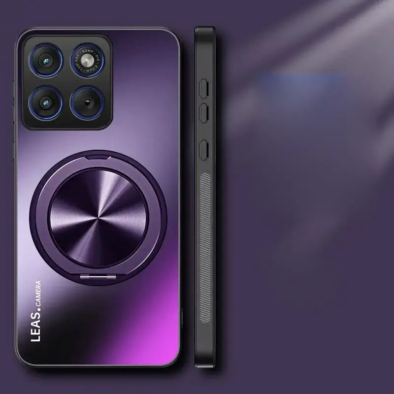 Frosted Dual Shade Rotating Magnetic Grip Case - Motorola