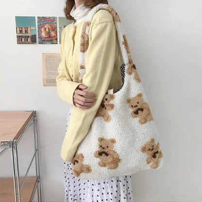 Soft Bear Plush Shoulder Bag