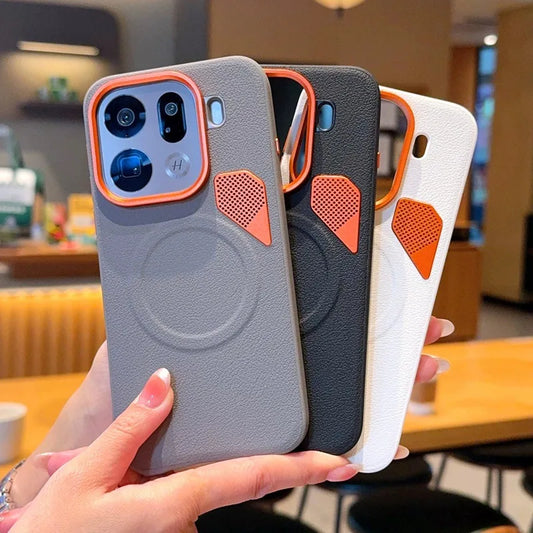 Lattice Contrast Line MagSafe Case - Oppo