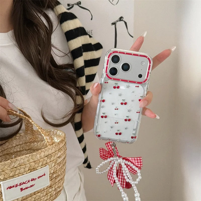 Sweet Cherry Pearl Bow Case