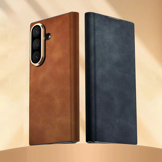 Galaxy Z Fold Series Elegant Business Leather Armor Case