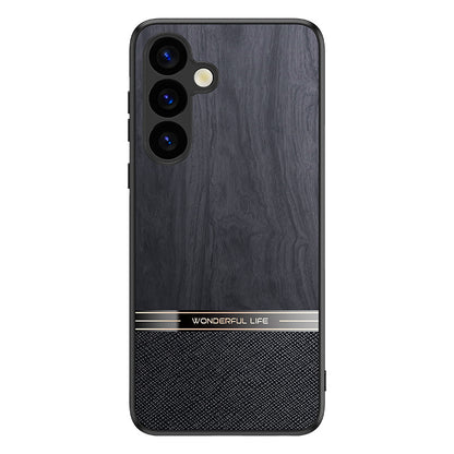 Wood Grain Canvas Soft Case - Samsung