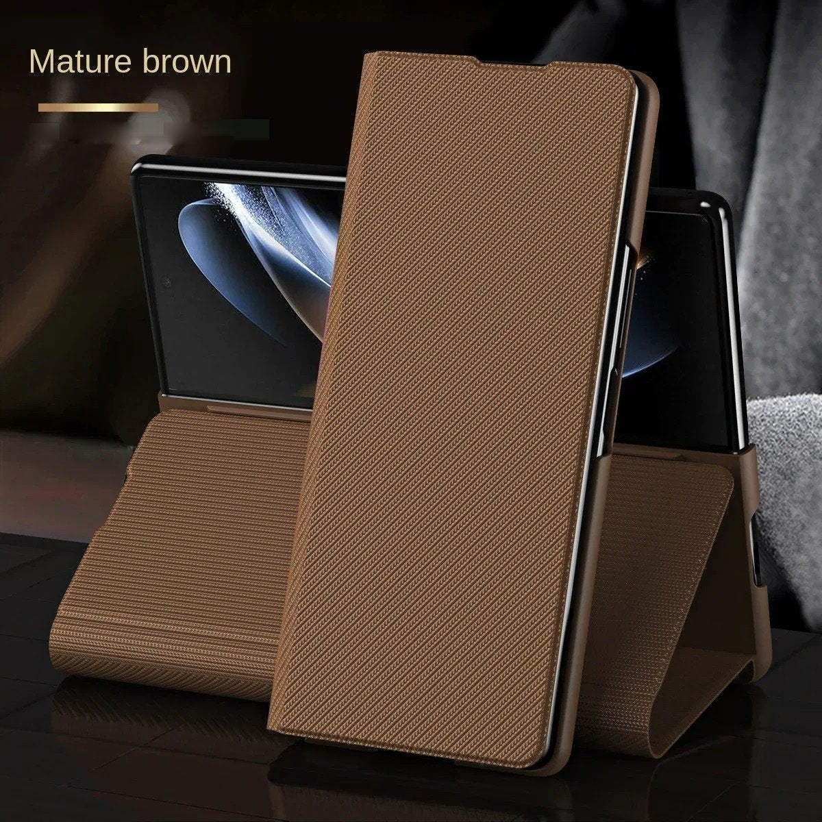 Premium Weave Shield Matte Leather Case - Samsung