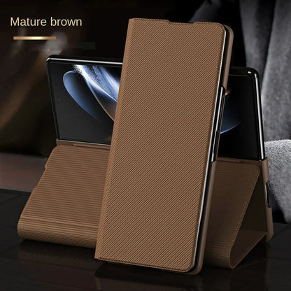 Premium Weave Shield Matte Leather Case - Samsung