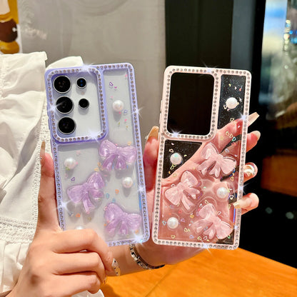 Dainty Blush Ribbon Glow Case - Samsung