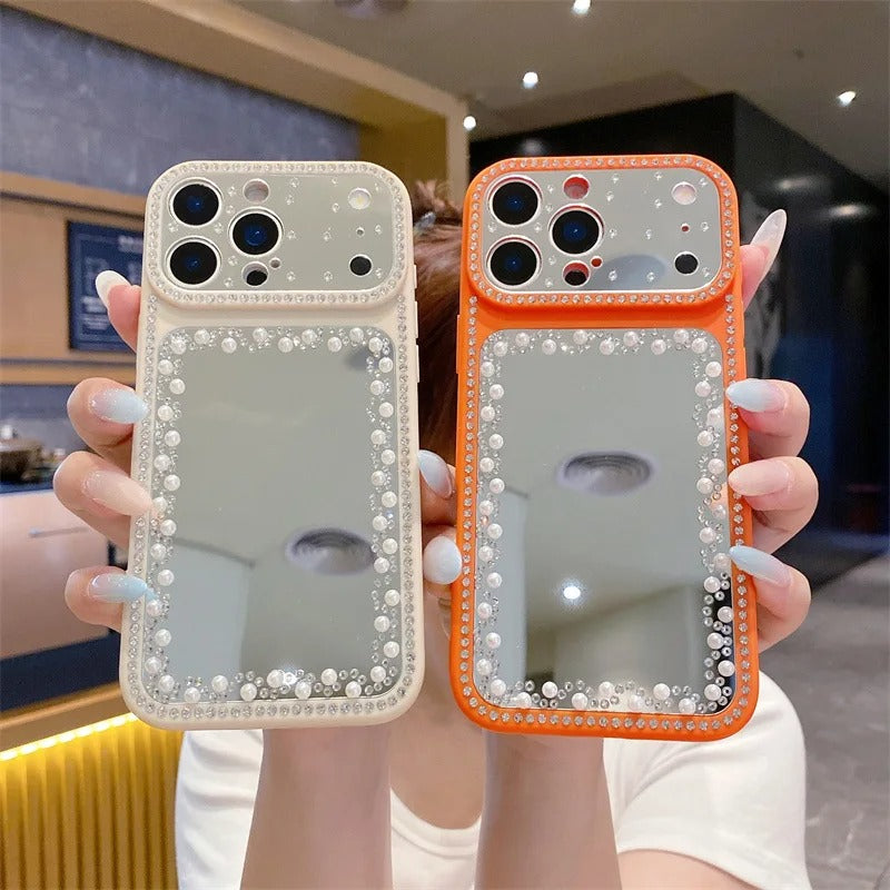 3D Pearl Glam Mirror Case