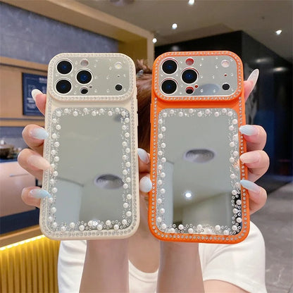 3D Pearl Glam Mirror Case
