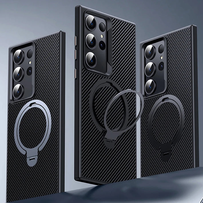 Carbon Shield Magnetic Bracket Case - Samsung