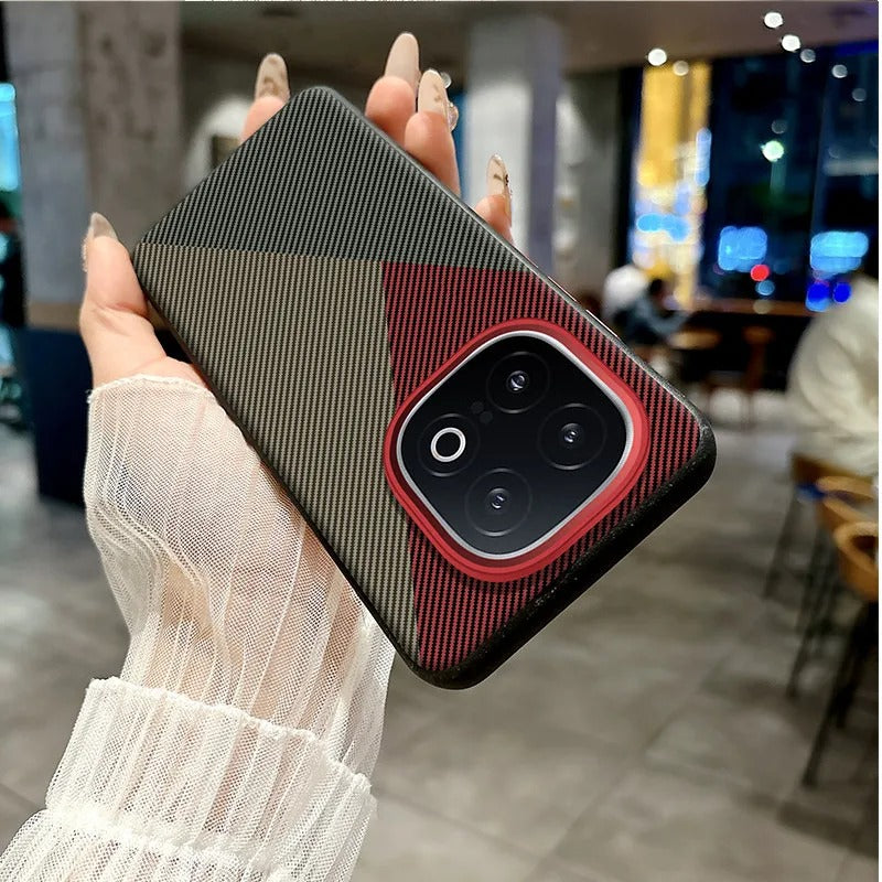 Geometric Carbon Armor Case