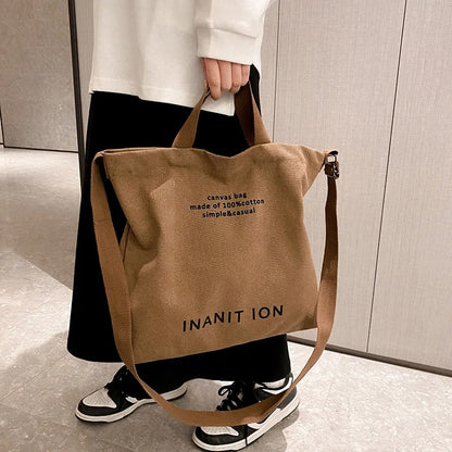 Wash Canvas Thick Handbag