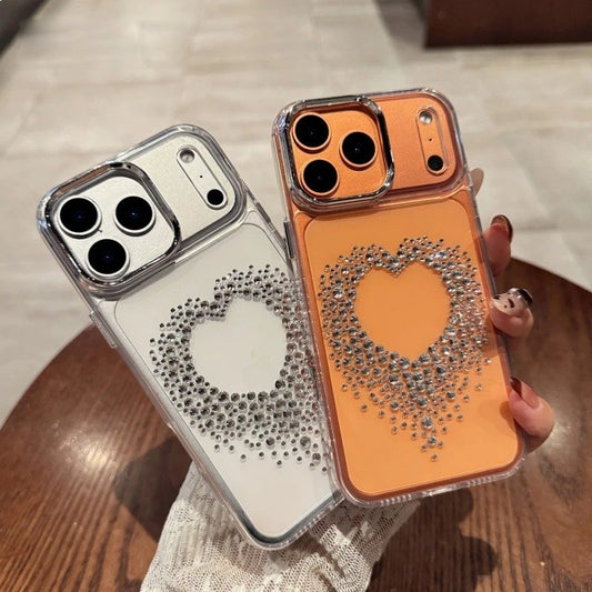 Glamour Crystal Heart Design Case