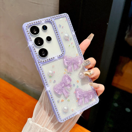 Dainty Blush Ribbon Glow Case - Samsung