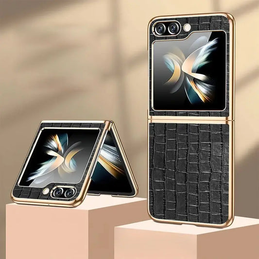 Galaxy Z Flip Series Noir Dynasty Croco Business Case