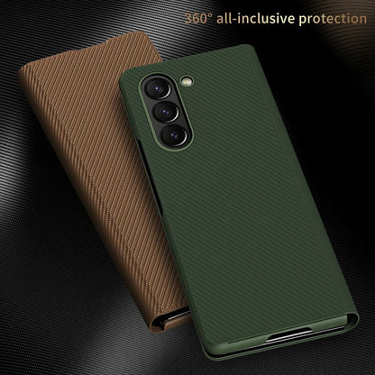 Premium Weave Shield Matte Leather Case - Samsung