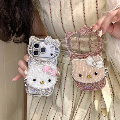 Bling Babe Crystal Bow Kitty Case