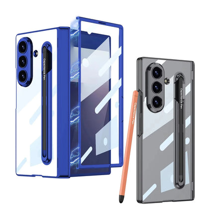 Premium Guard Glass Back Stylus Case